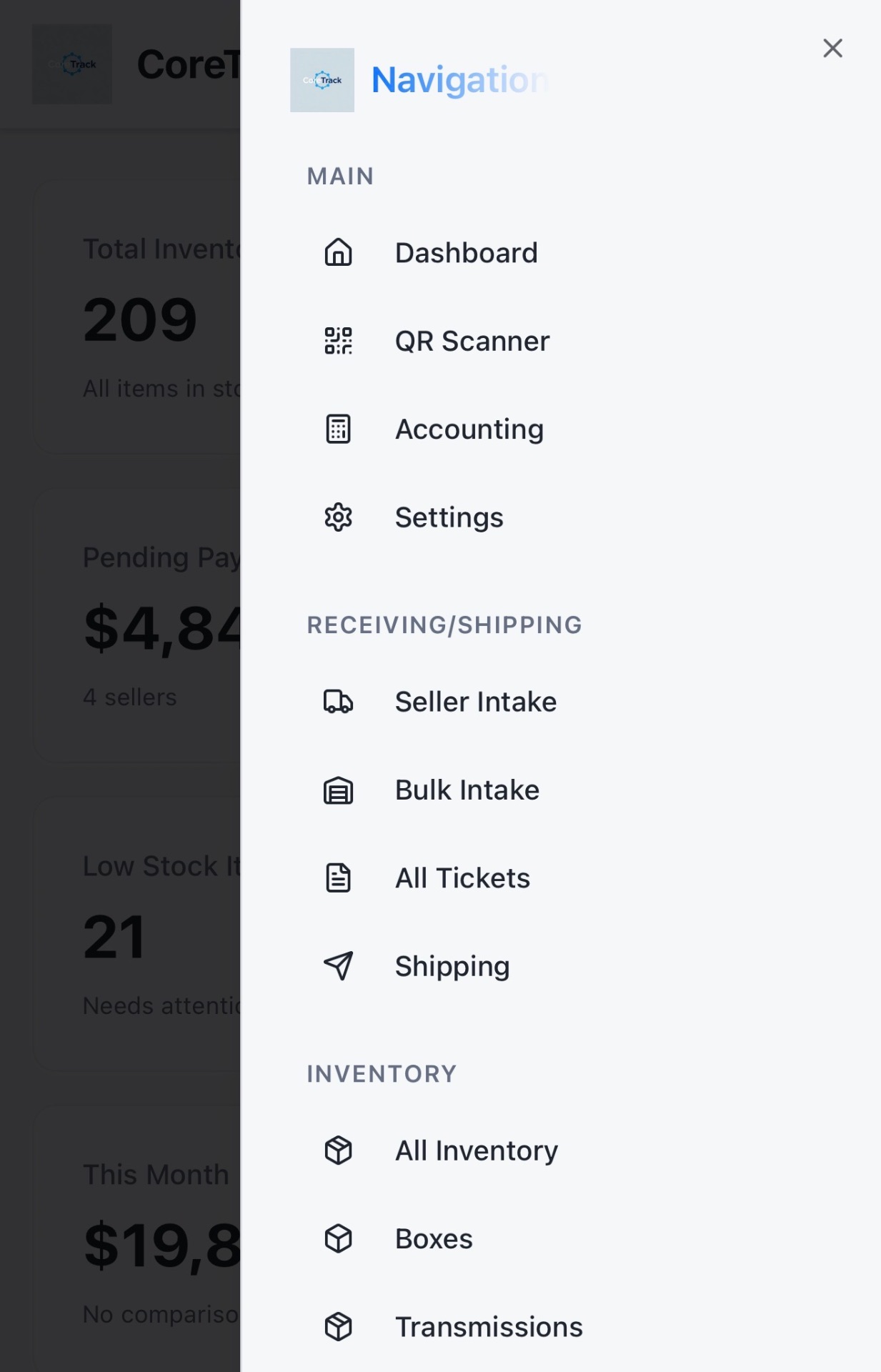 Core Tracking Core Trackr — Custom Inventory & Shipping Platform